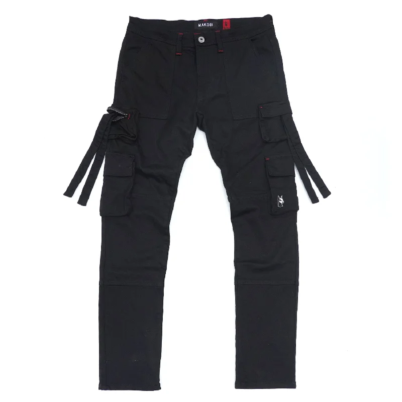 Classic Fit Dress Pants-M1930 Aries Cargo Denim Jeans - Black/Black