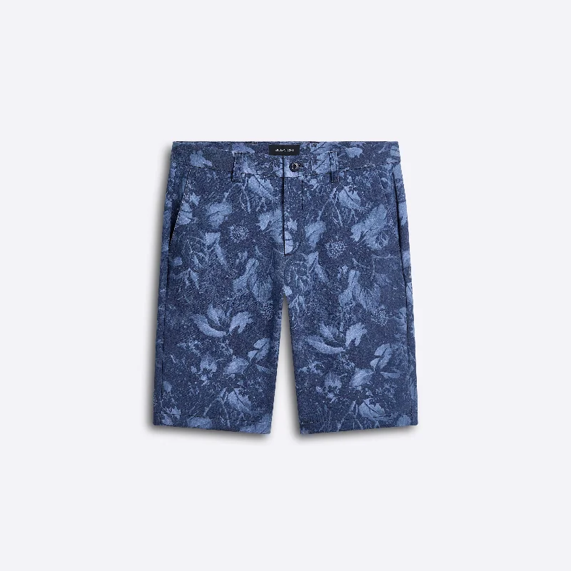 Soft and Stretchy Shorts-Theo Floral Indigo Print OoohCotton Shorts