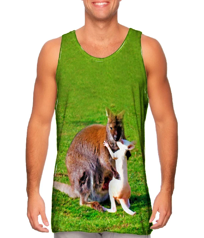 Trendy Adjustable Strap Tank-Kissing Kangaroo