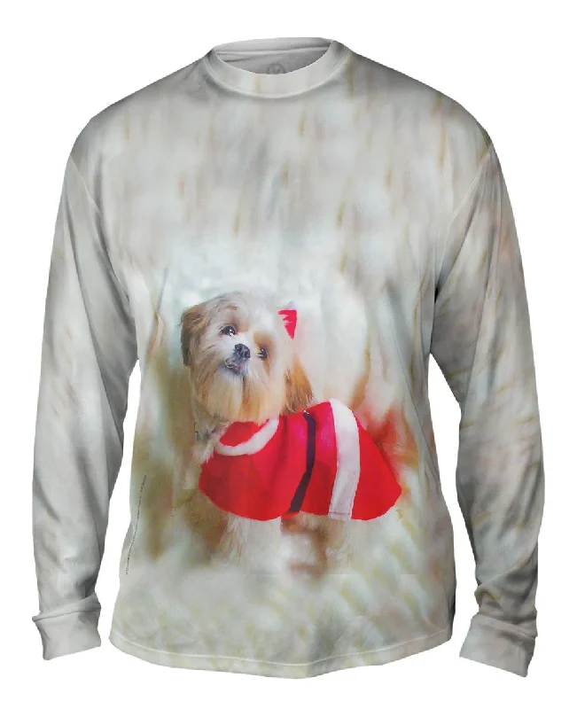 Soft Long Sleeve with Pocket-Christmas Shihtzu