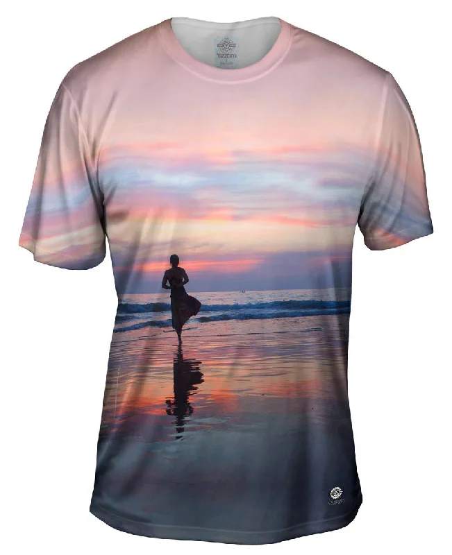 Simple Logo T-Shirt-Yoga Beach Reflections