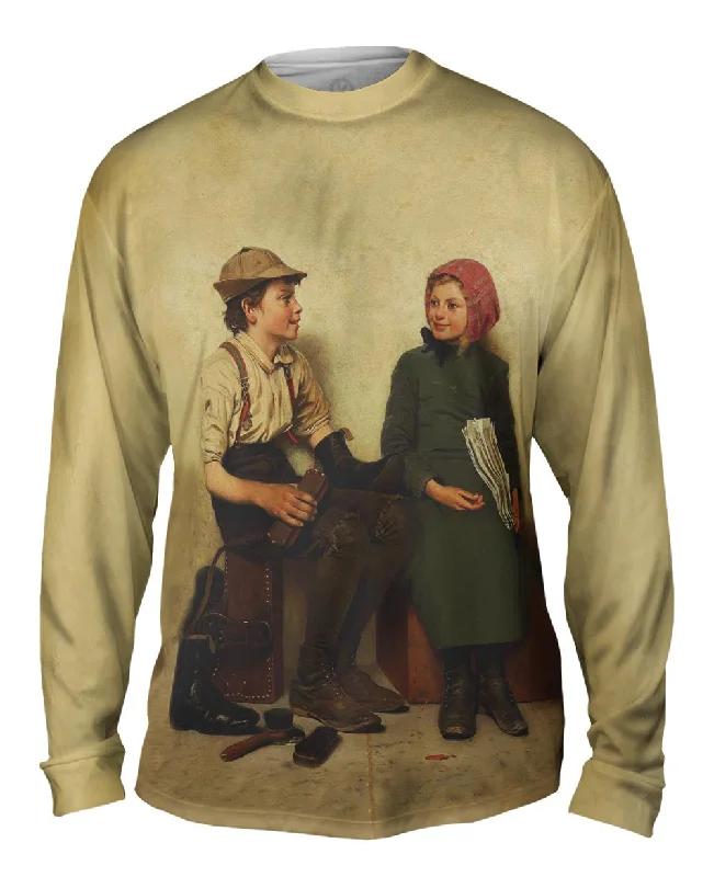 Comfortable Workout Long Sleeve-Browns -"Boy and Girl" (1889)