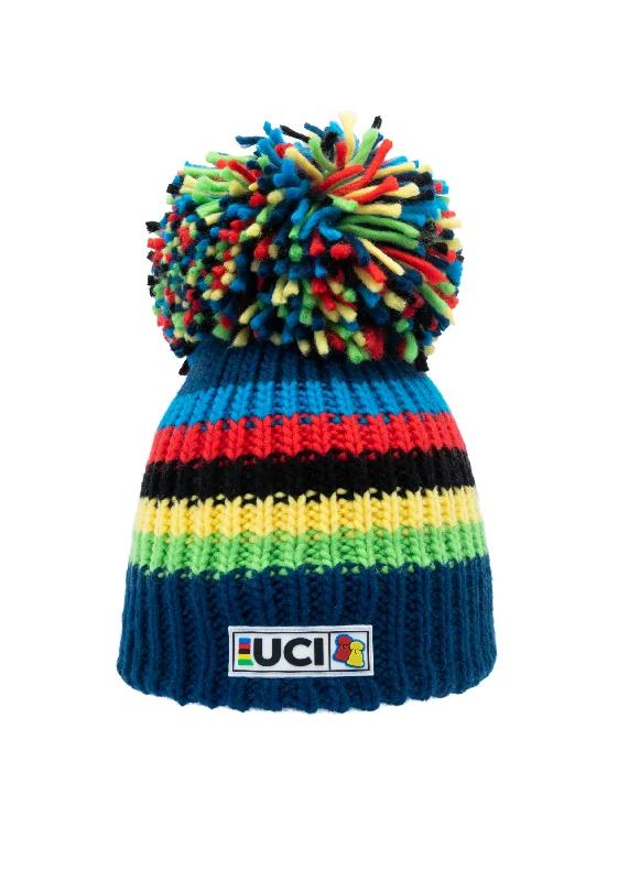 Trendy Lightweight Hat-UCI Navy Rainbow Stripes