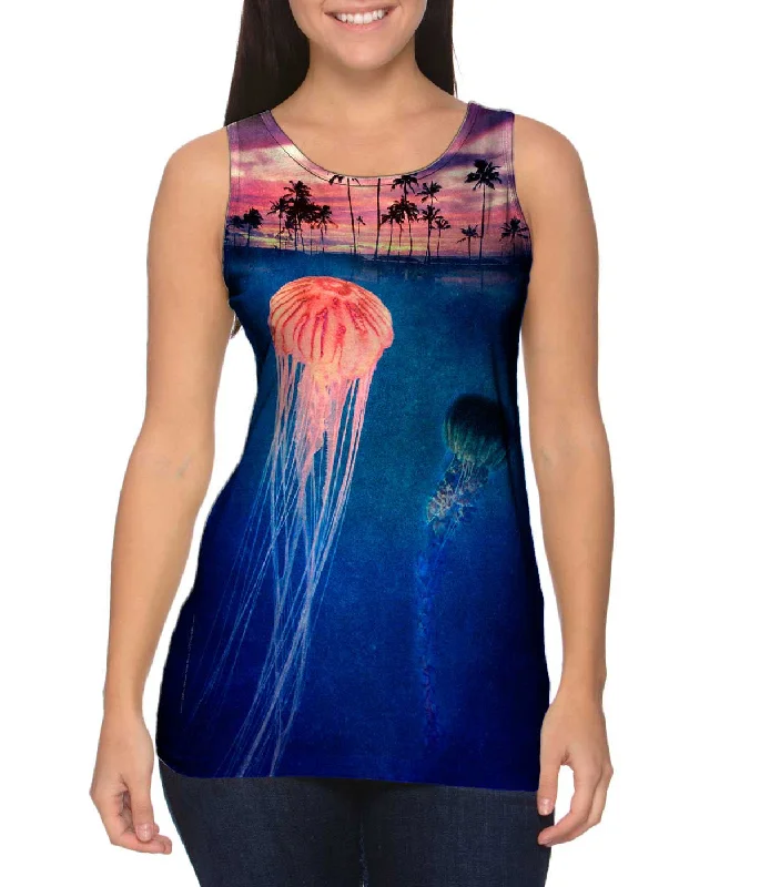 Classic Muscle Shirt-Jellyfish Sky Palm Tree