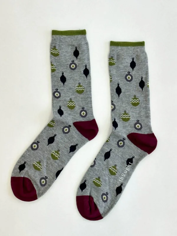 Custom Printed Socks-Bauble Spot Socks - Grey Marle