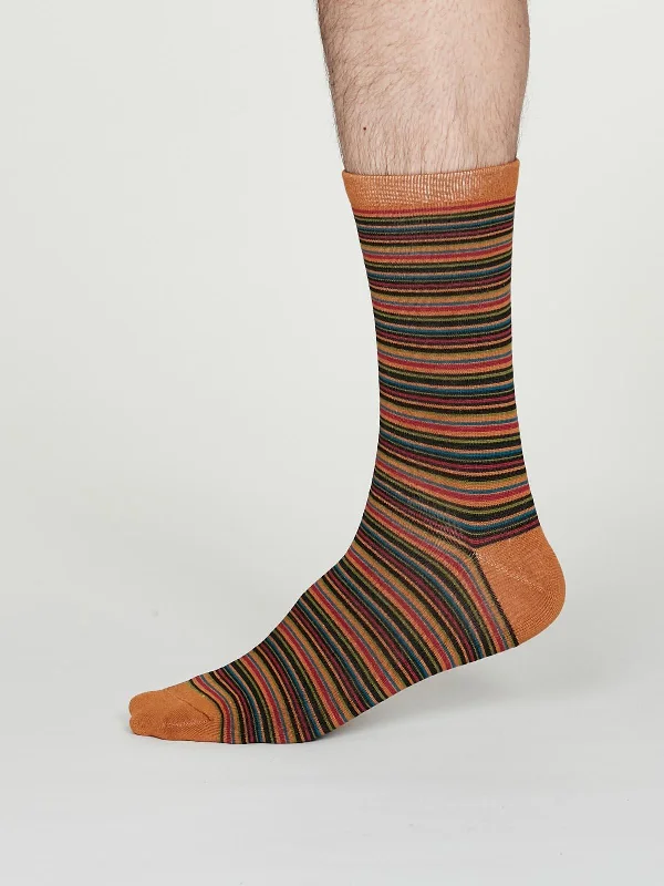 Comfortable Compression Crew Socks-William Socks - Amber