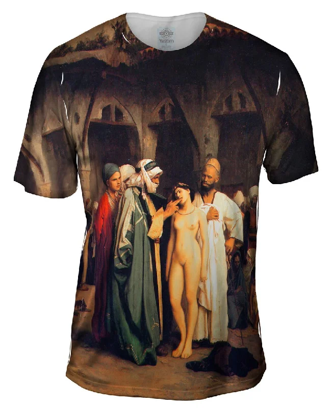 Minimalist Graphic T-Shirt-Jean-Leon Gerome - "The Slave Market" (1866)