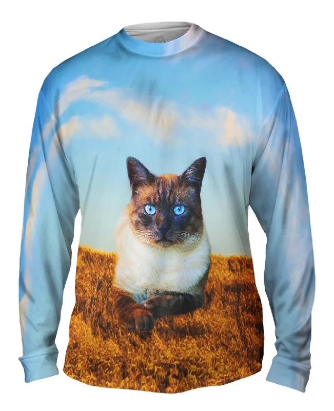 Soft Cotton Blend Long Sleeve-Blue Eyed Cat For President