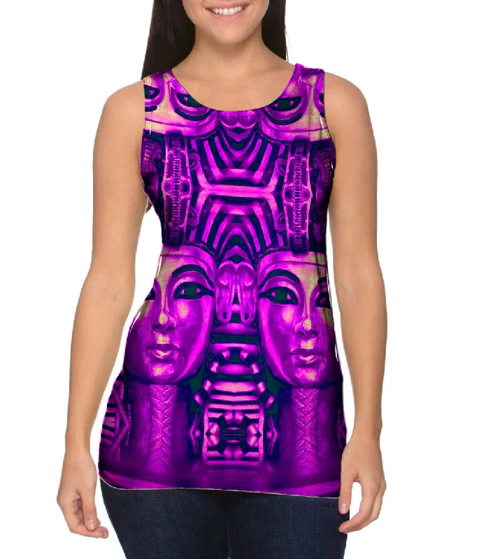 Comfortable Gym Tank for Men-King Tut Reincarnation Purple