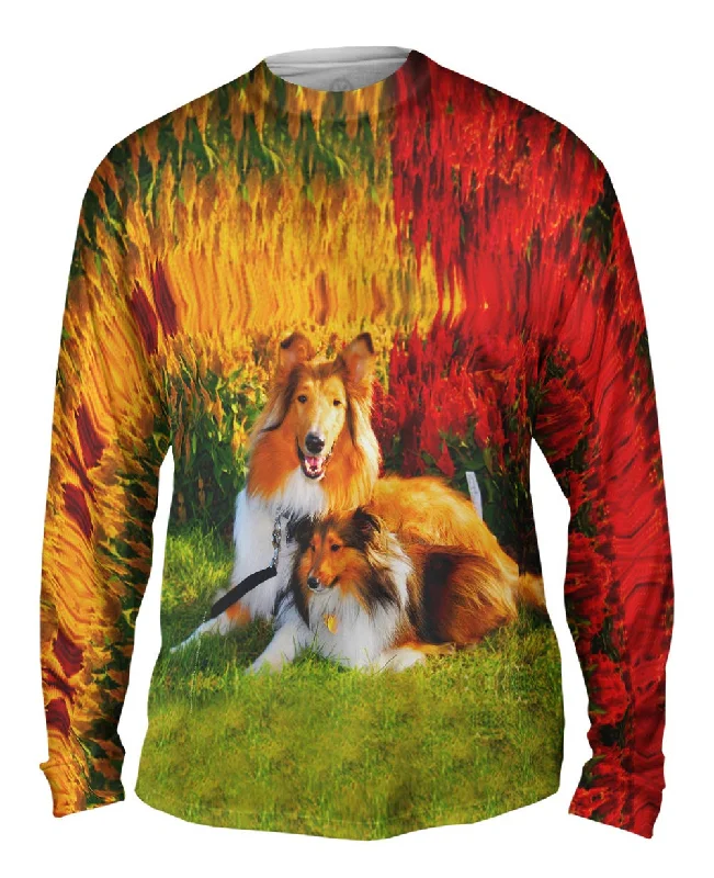 Custom Design Long Sleeve Shirt-Clever Sitting Collies