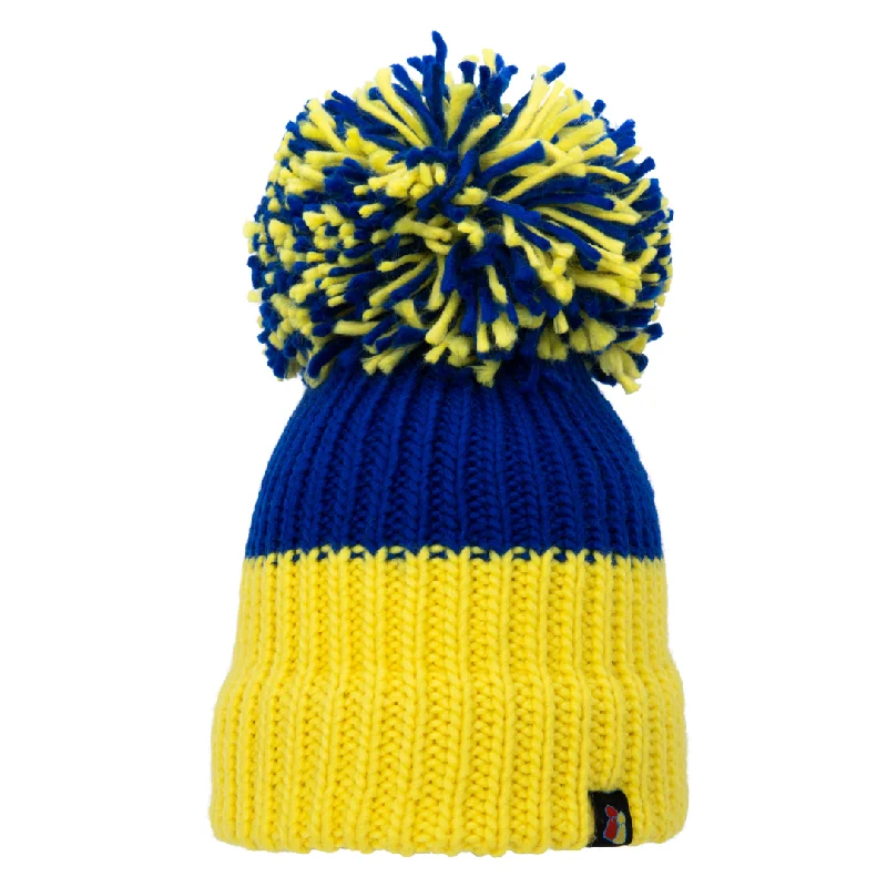 Premium Eco-Friendly Hat-Yellow and Blue Big Bobble Hat