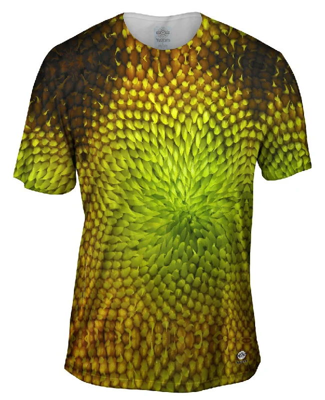 Vintage Style T-Shirt-Sunflower Abstract