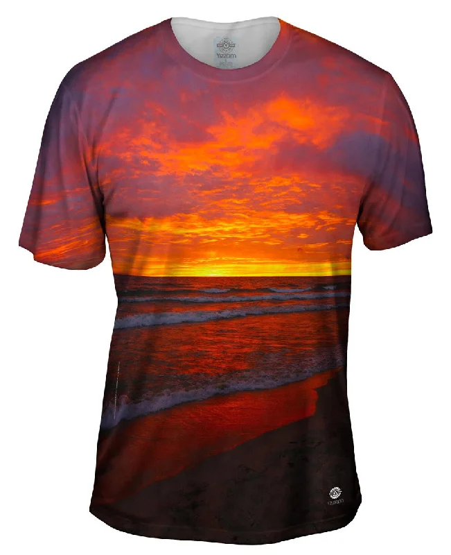 Comfortable Round Neck T-Shirt-Another Calm Sunset