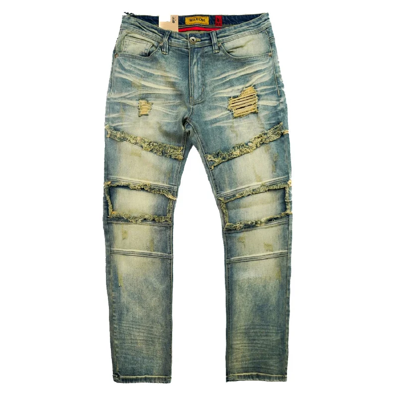 Trendy Camo Pants-M1967 Makobi David Denim Jeans - Dirt Wash