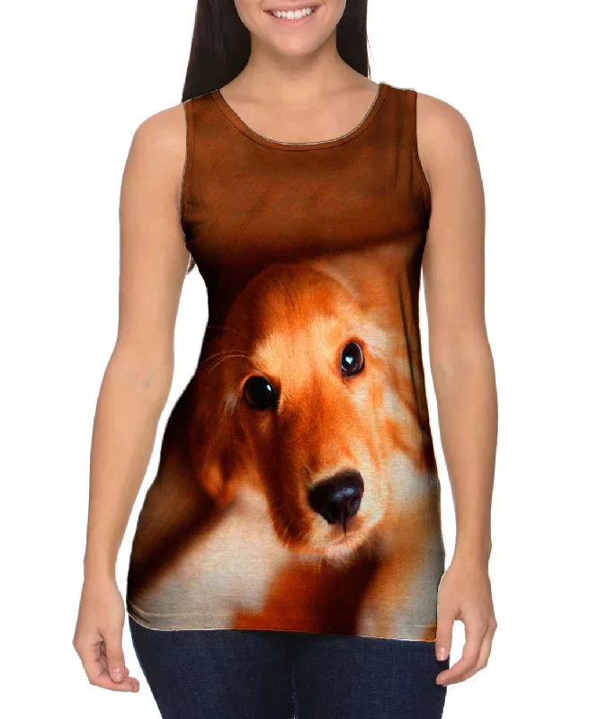 Comfortable Loose Fit Tank-Kindly Golden Cocker Spaniel