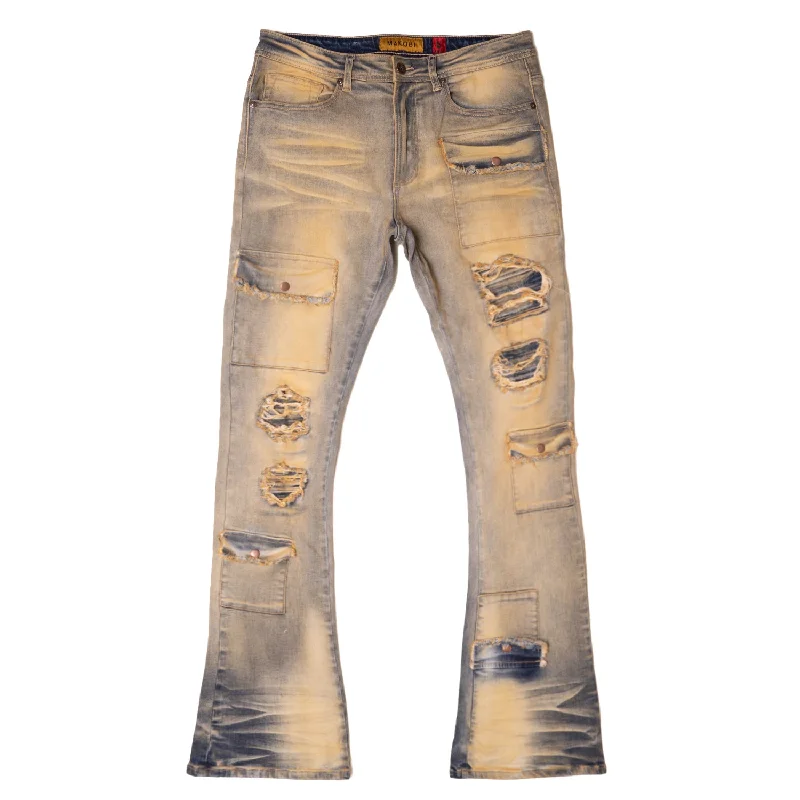 Premium Work Pants-M1968 Cesare Stacked Jeans - Dirt