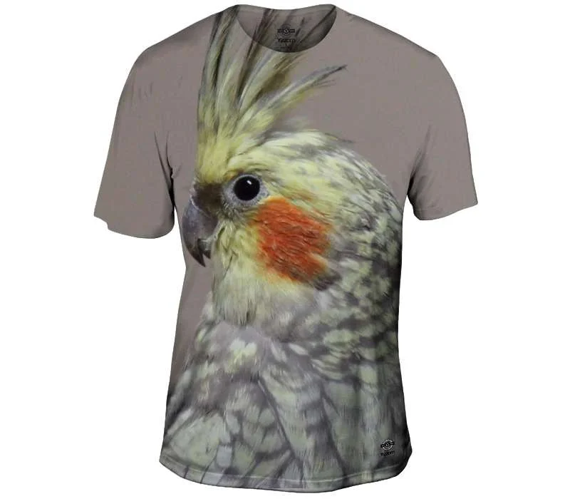 Stylish Pocket T-Shirt-Cockatiel Portrait