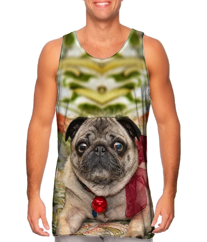 Classic Solid Tank-Jingle Bells Christmas Pug