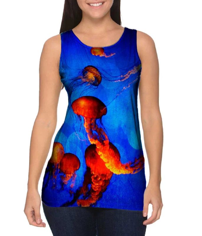 Trendy Printed Muscle Vest-Jellyfish Fun