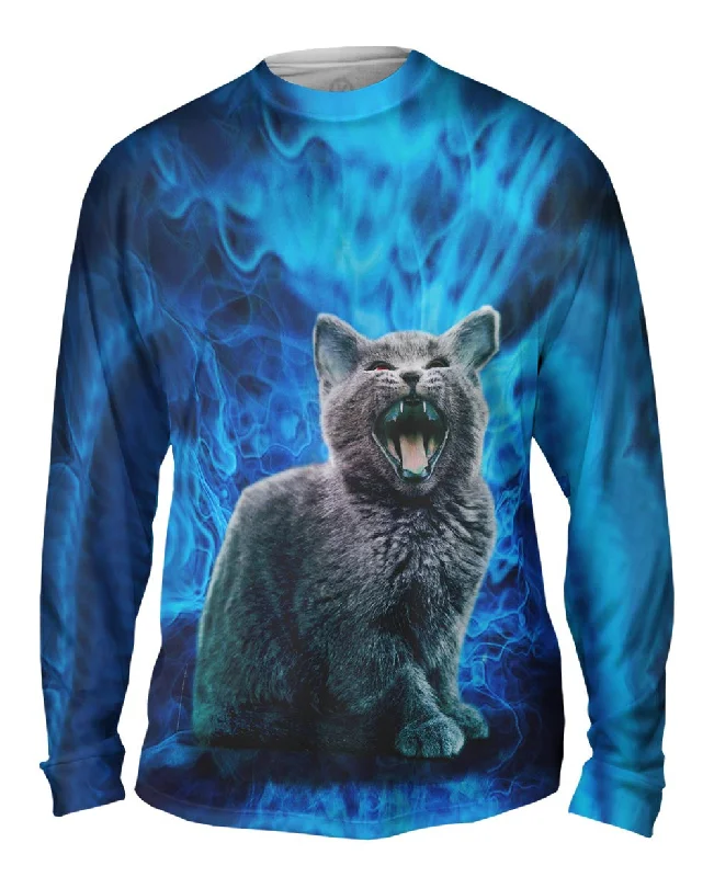 Premium Soft Touch Long Sleeve-Blue Demon Kitten