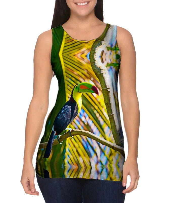 Soft Stretch Fit Tank-Keel Billed Tucan