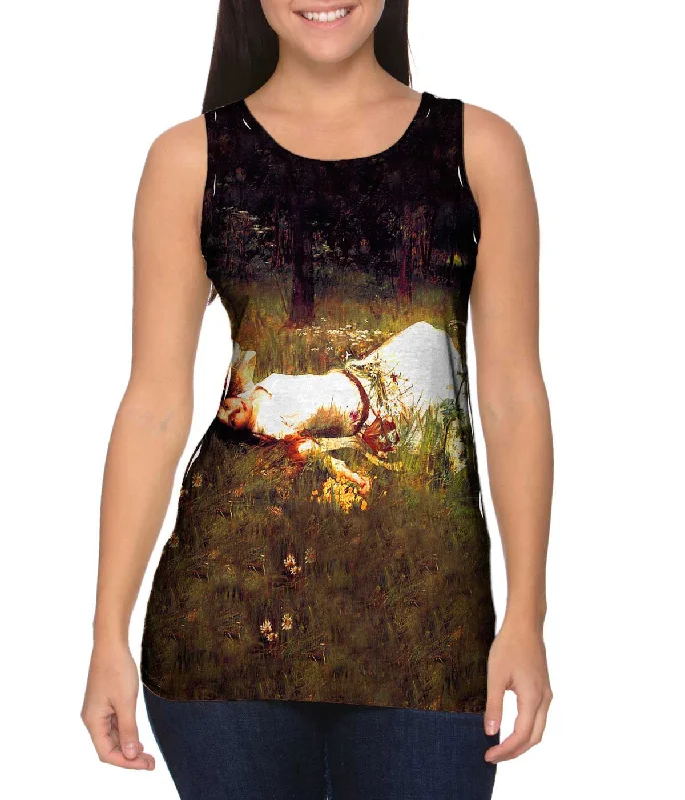 Lightweight Summer Vest-John William Waterhouse - "Ophelia Field" (1889)