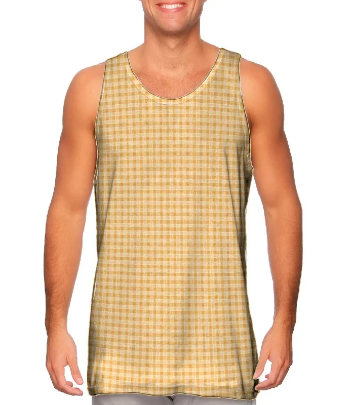 Casual Beach Tank Top-Khaki Flannel