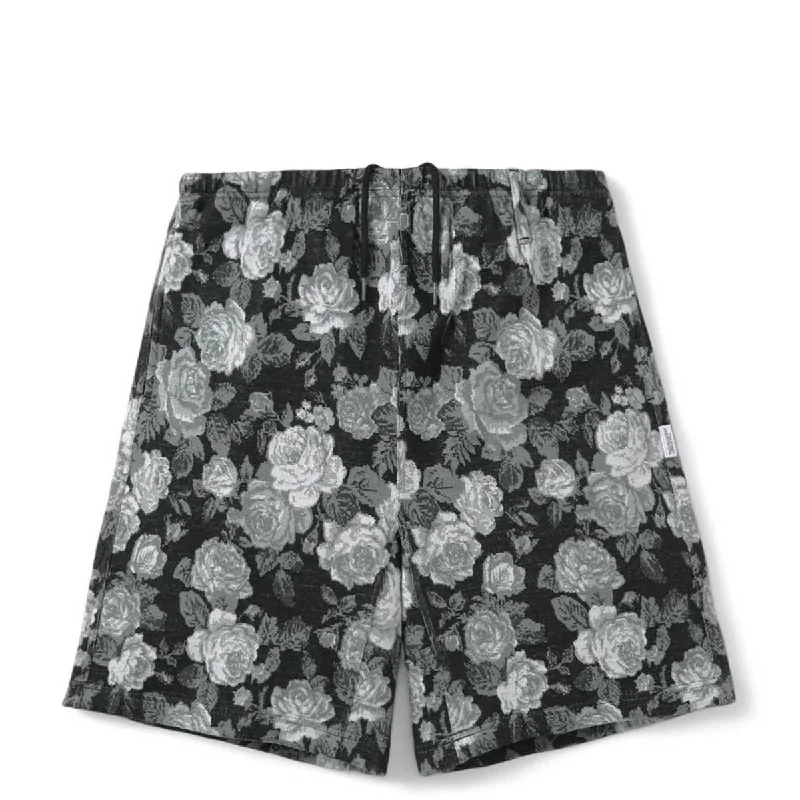 Casual Beach Shorts-JACQUARD FLOWER SWEATSHORTS