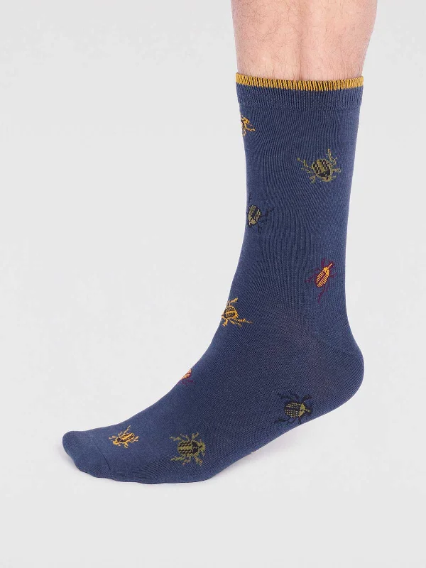 Premium Hiking Socks-Brody Bamboo Bug Socks - Slate Blue