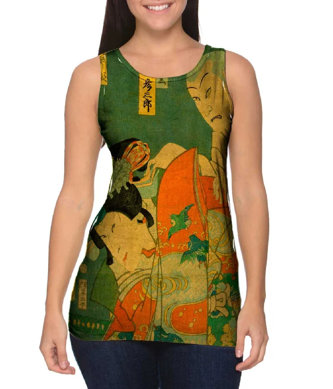 Premium Slim Fit Tank-Japan -"Kunichita Print" (1862)