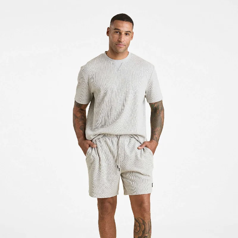 Classic Solid Color Shorts-Waffle Short | Heather Grey