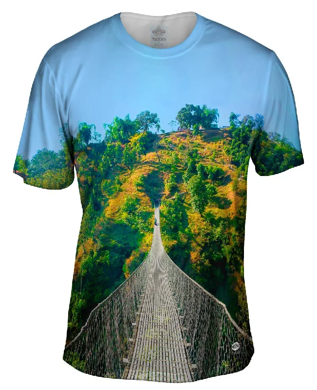 Vintage Style T-Shirt-Indiana Rope Bridge