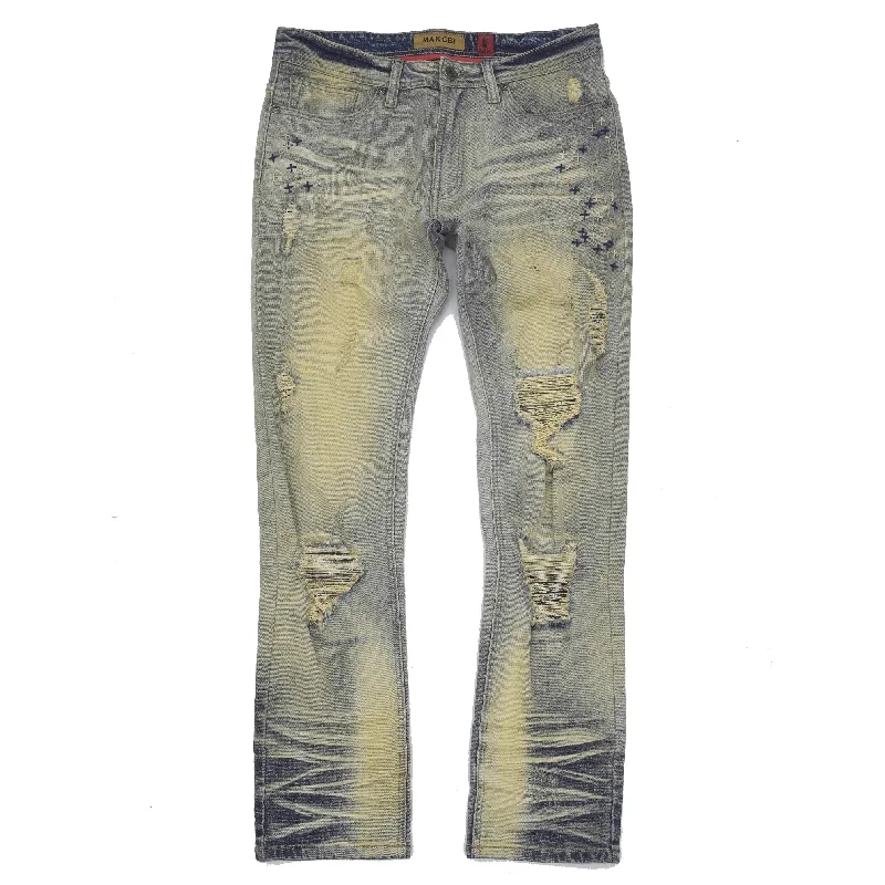 Custom Printed Pants-M1916 Arturo Jeans- Dirt