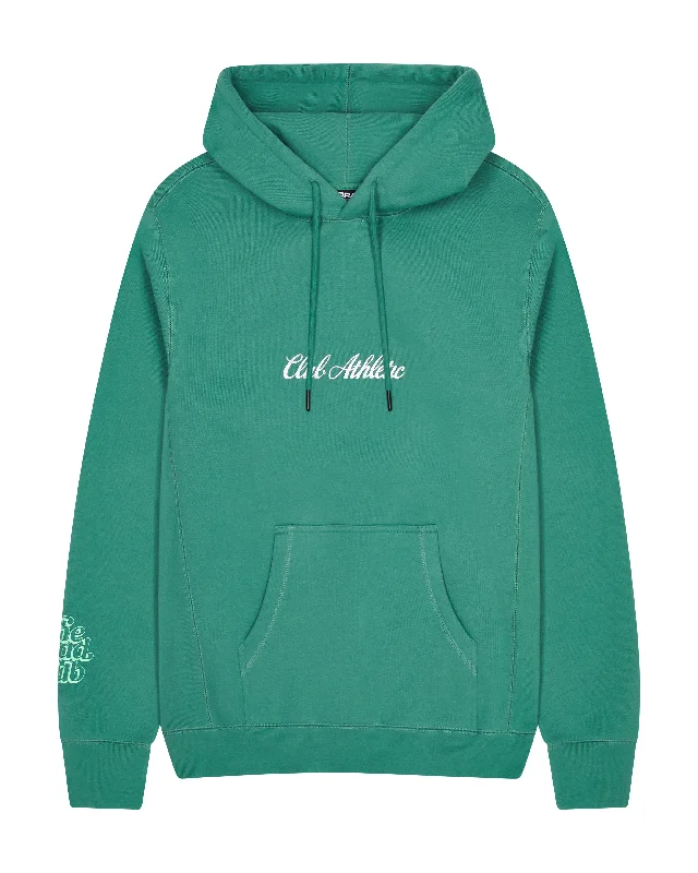 Trendy Zip Hoodie-CLUB ATHLETIC GREEN QUAD CLUB HOODIE