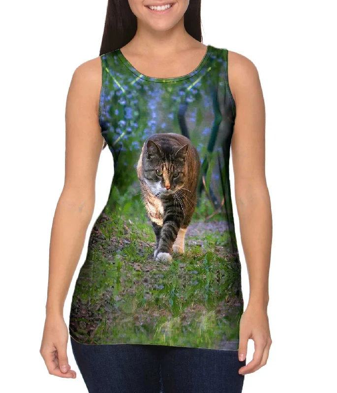 Comfortable Sleeveless Jersey-Kitty Cat On The  Prowl