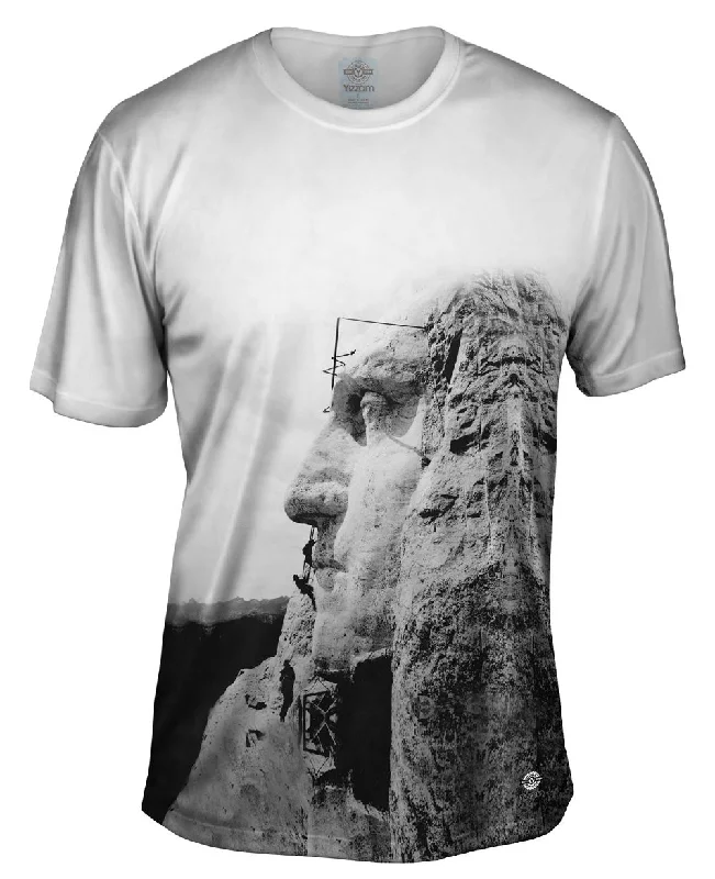 Comfortable Casual Graphic T-Shirt-Mount Rushmore