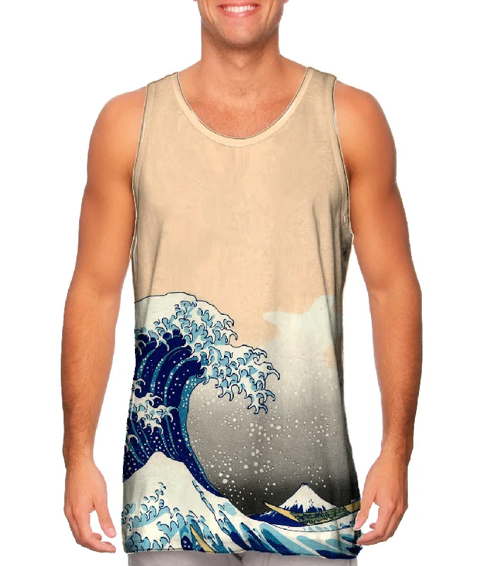 Casual Sleeveless Shirt-Katsushika Hokusai - "The Great Wave Off Kanagawa" ( 1830-1833)