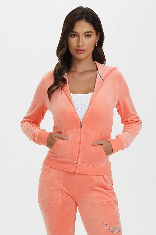 Stylish Hoodie for Fall-Classic Cotton Velour Hoodie