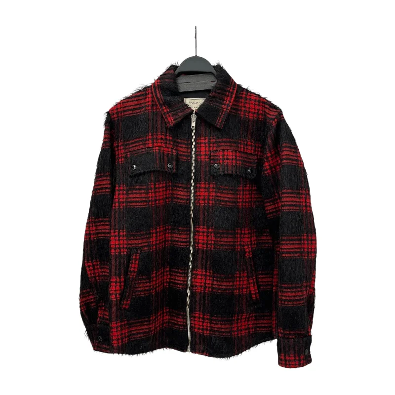 Warm Puffer Jacket-MAISON KITSUNE/Jacket/M/Wool/RED/Hombre Check/