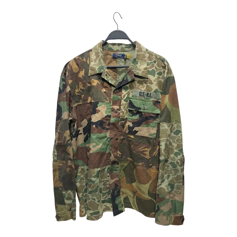 Comfortable Fleece Jacket-POLO RALPH LAUREN/Jacket/XXL/Cotton/GRN/Camouflage/MULTI CAMO