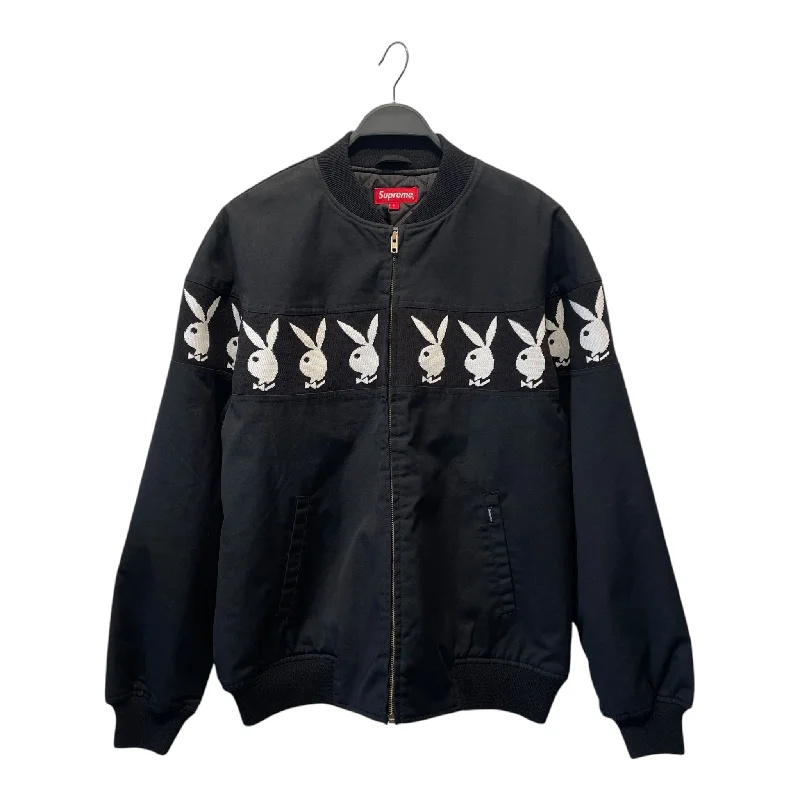 Trendy Motorcycle Jacket-Supreme/Jacket/L/Cotton/BLK/Graphic/Playboy