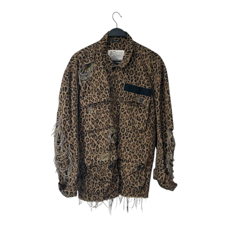 Classic Wool Jacket-R13/Jacket/L/Cotton/BRW/Animal Pattern/ANIMAL PRINT WORKERS JACKET