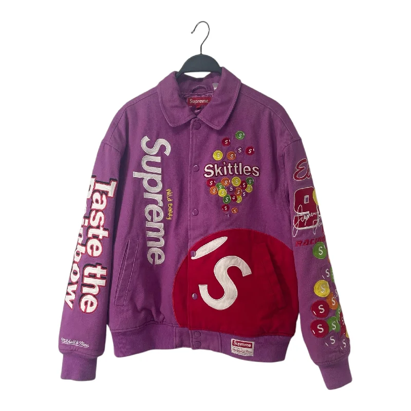 Fashionable Button-Down Jacket-Supreme/Jacket/S/Cotton/PNK/Graphic/SKITTLES