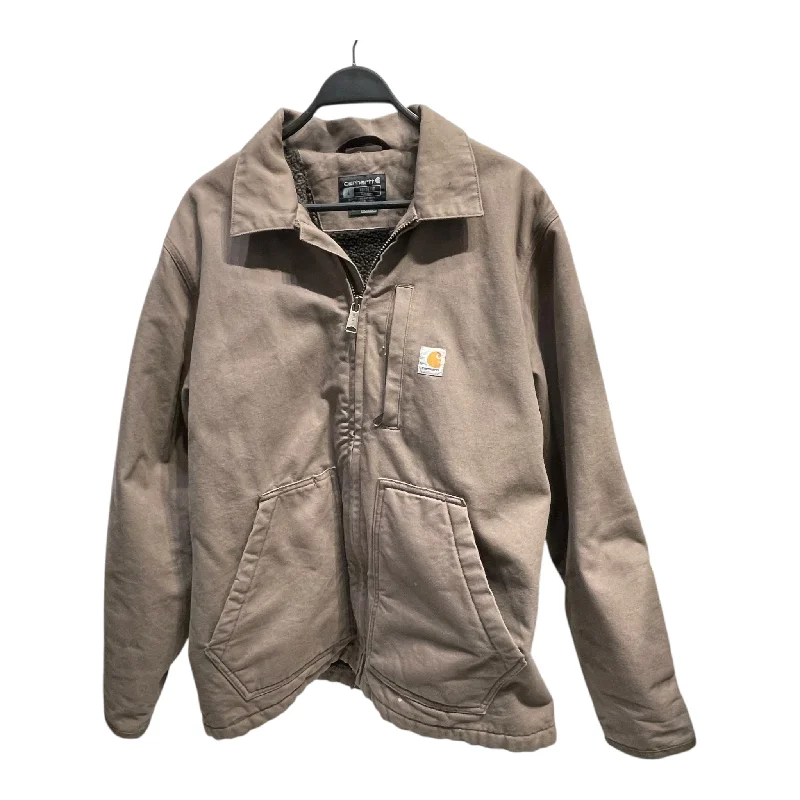 Stylish Hooded Jacket-Carhartt/Jacket/L/Cotton/KHK/