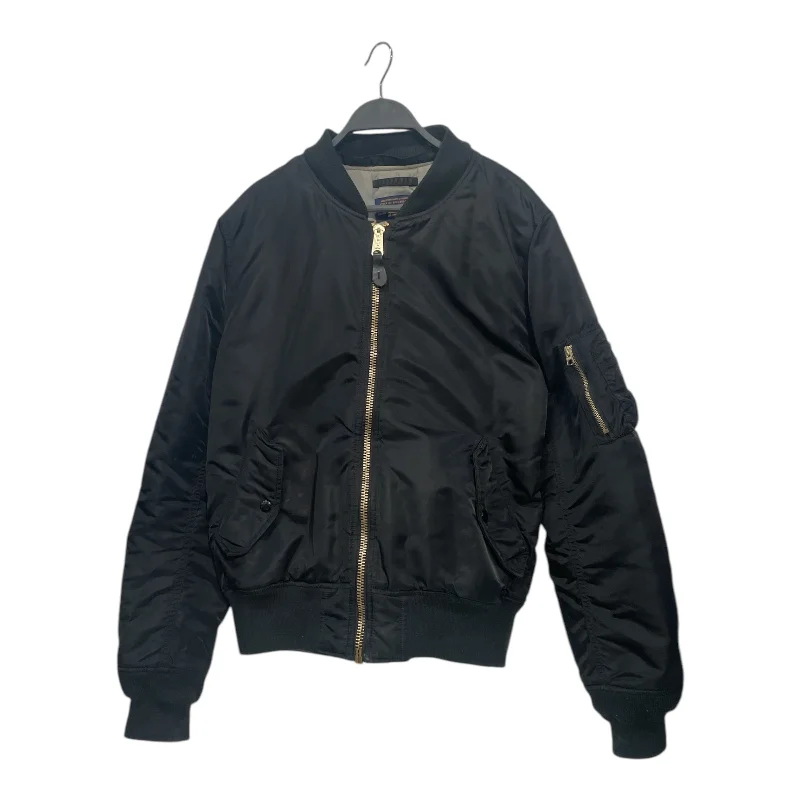 Fashionable Button-Down Jacket-ALPHA INDUSTRIES/Jacket/L/BLK/